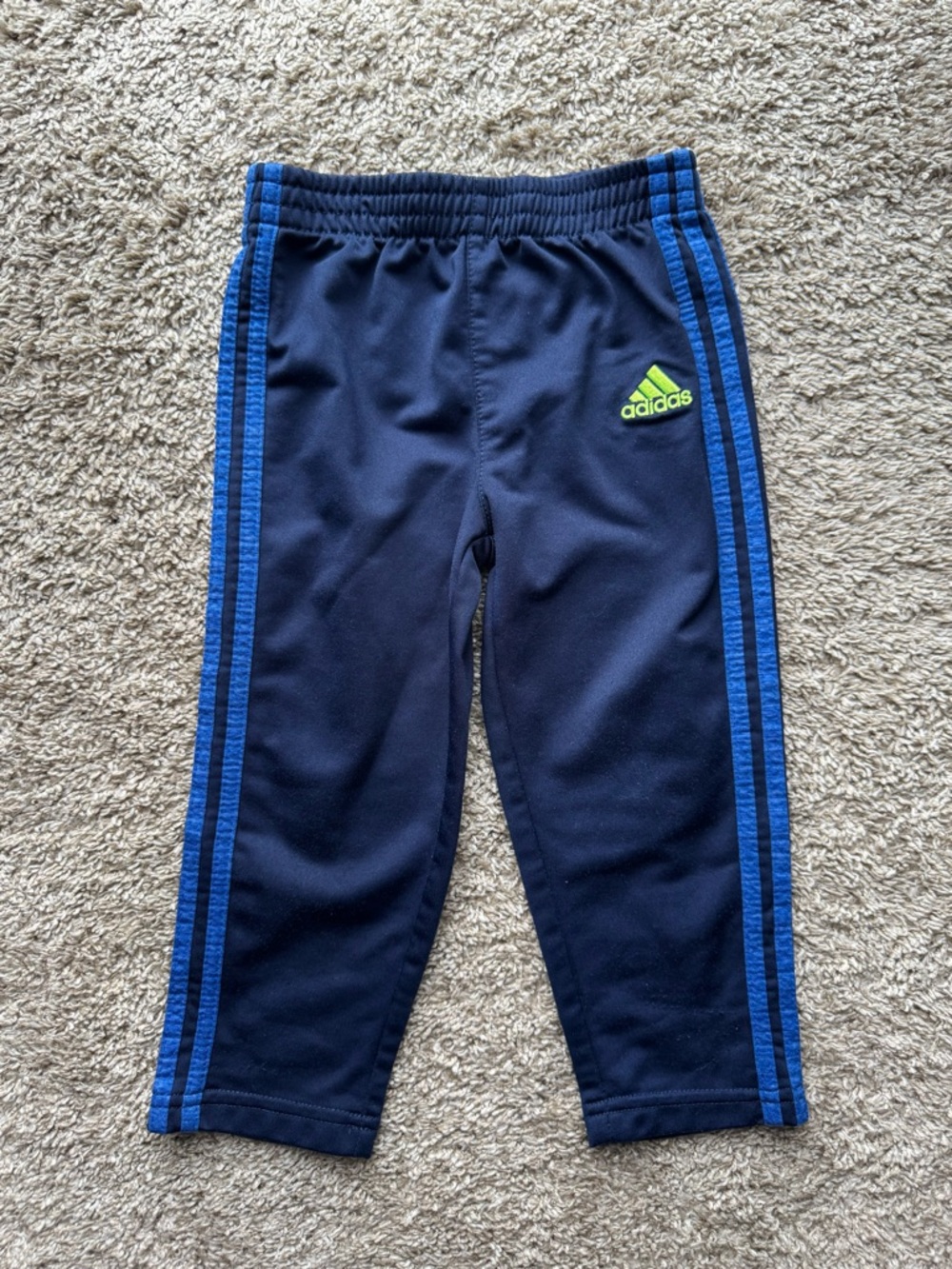 24M adidas Track Pants Navy Blue Striped Athletic Joggers